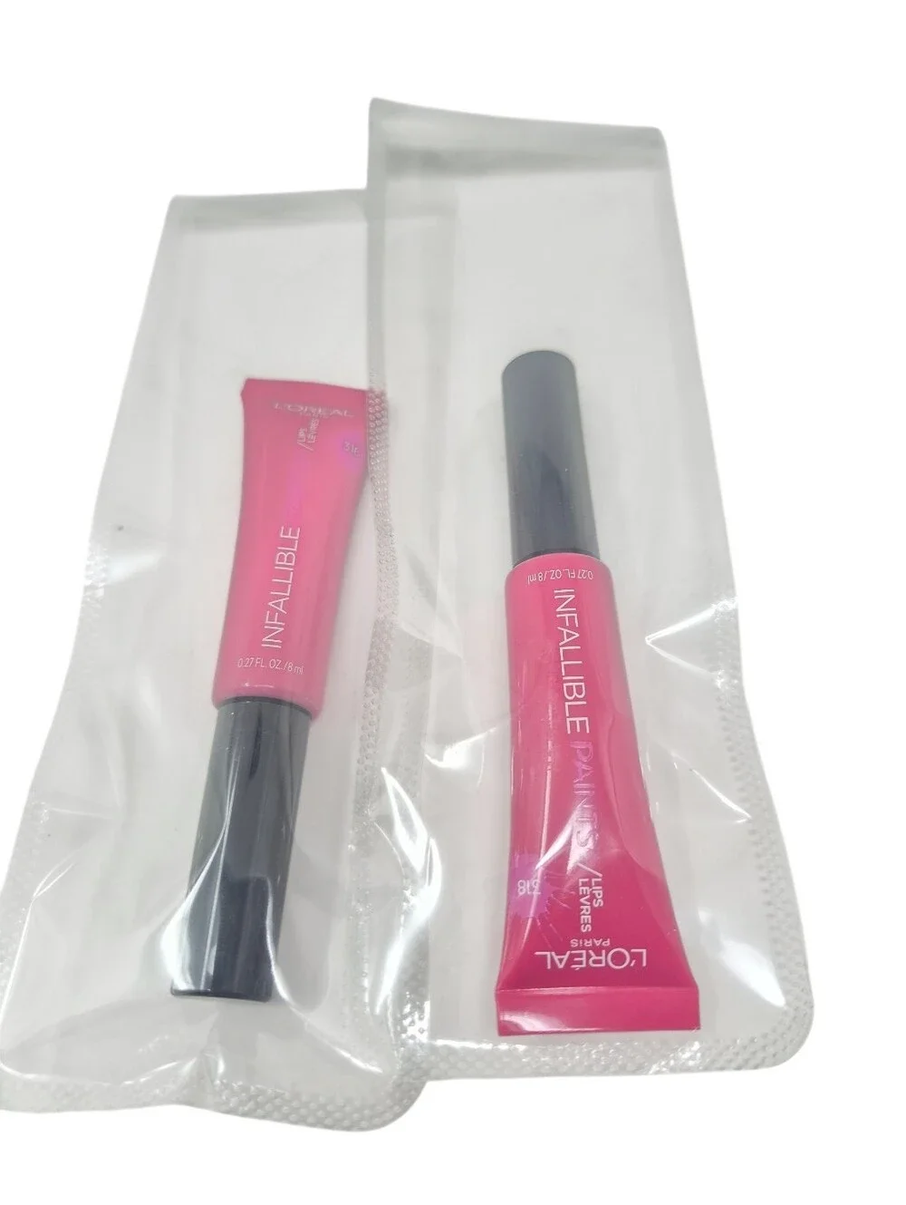L'Oreal Infallible Paints Lip Paint Pair Of 2 - Bright Fuchsia (318) 319